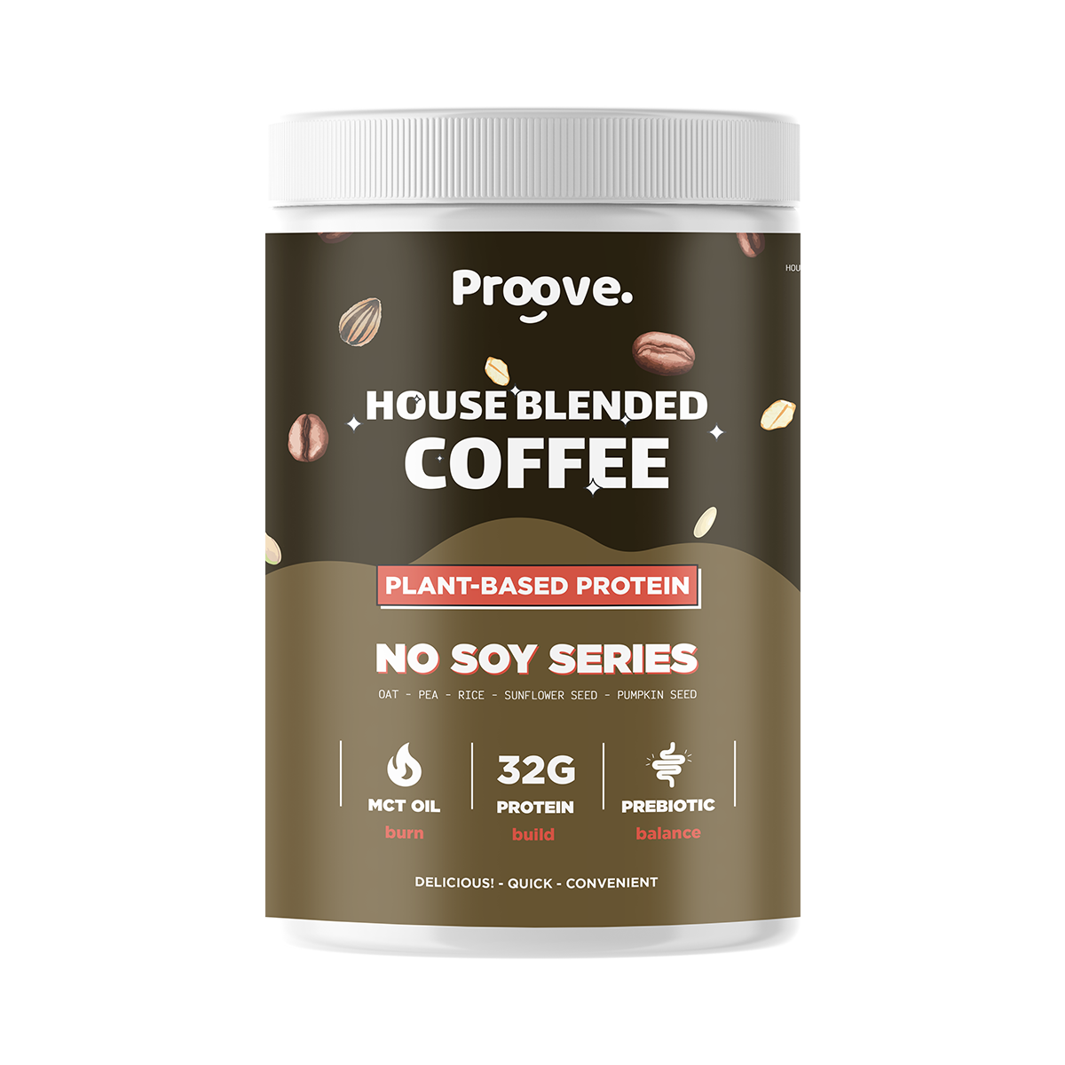 โปรตีนพืช Proove กลิ่นกาแฟพรีเมียม สูตร No Soy