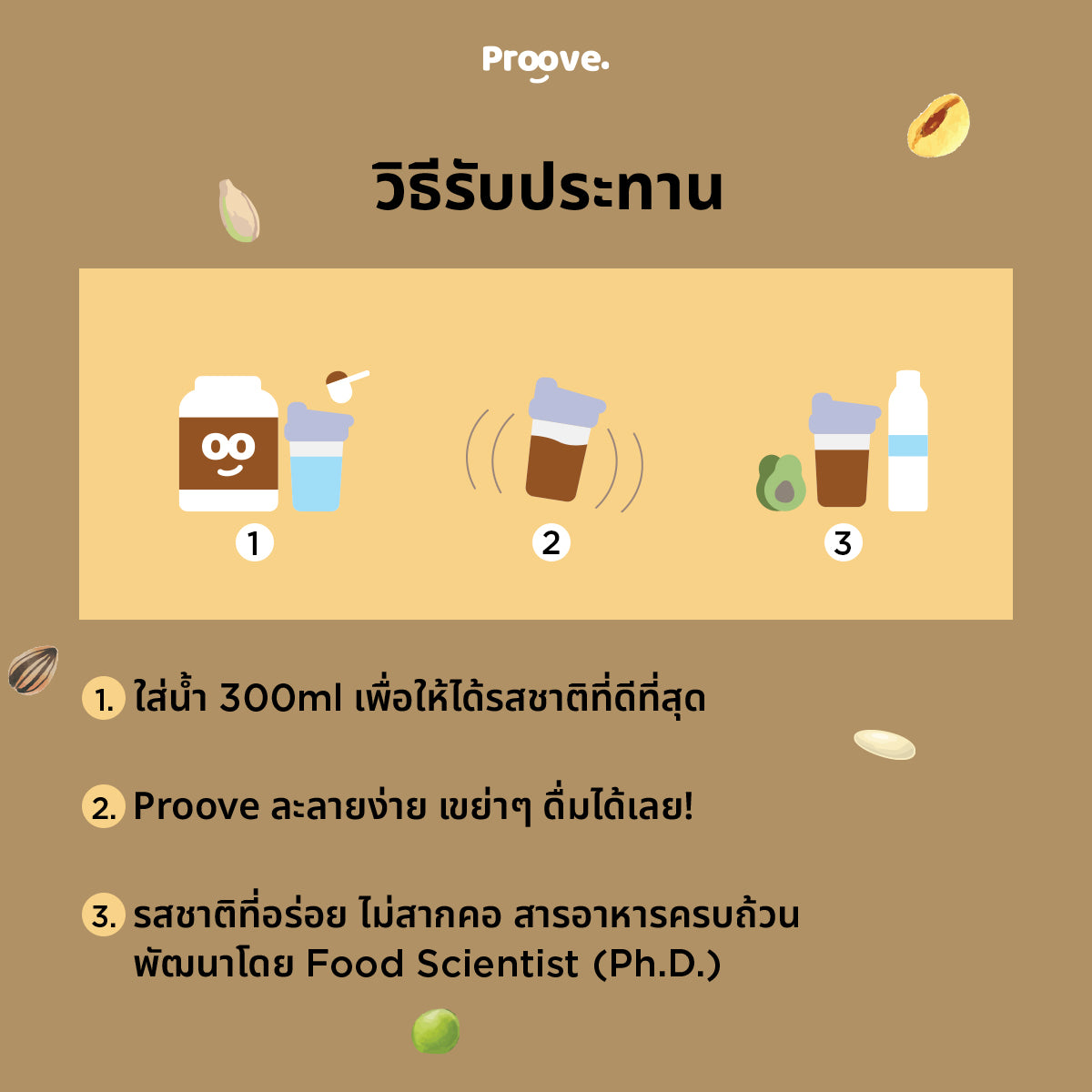 วิธีกินโปรตีนพืช Proove รส ชาเอิร์ลเกรย์ สูตร Classic