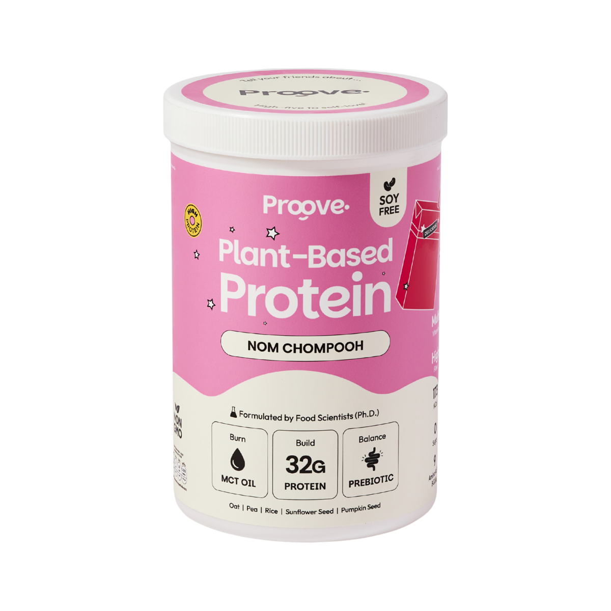 Proove โปรตีนพืช ช่วยเผาผลาญ อร่อย ดื่มง่าย รสนมชมพู โปรตีนสูง ไม่มีน้ำตาล แคลต่ำ