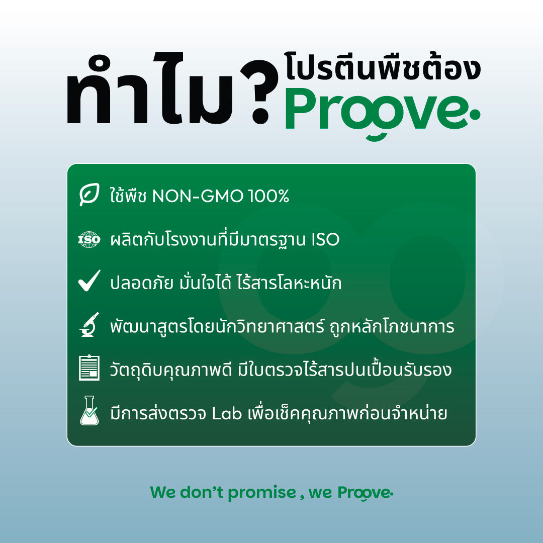 Proove โปรตีนพืช ช่วยเผาผลาญ อร่อย ดื่มง่าย รสวานิลลาอัญชัน โปรตีนสูง ไม่มีน้ำตาล แคลต่ำ ช่วยชะลอวัย