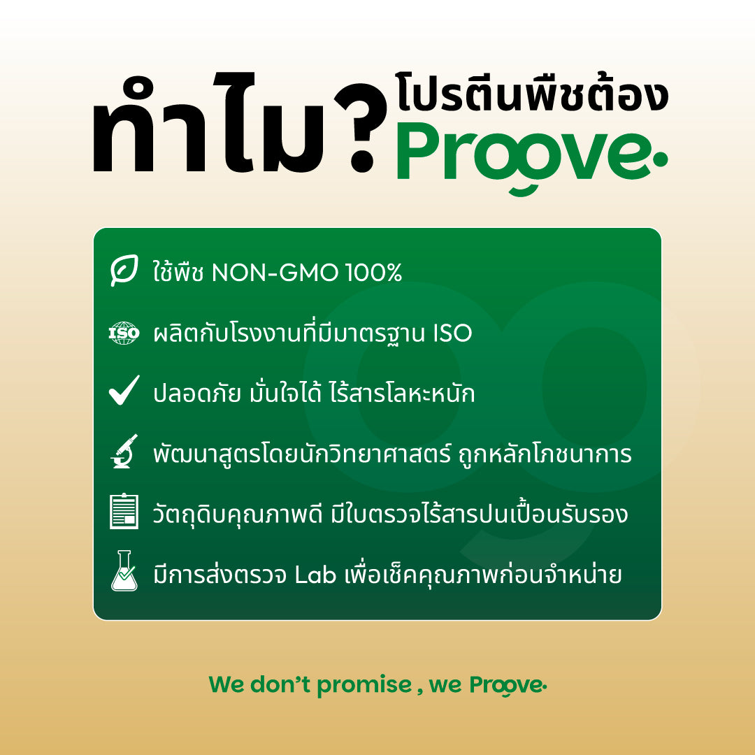 Proove โปรตีนพืช(สูตรไม่มีถั่ว) รสออริจินอล Original