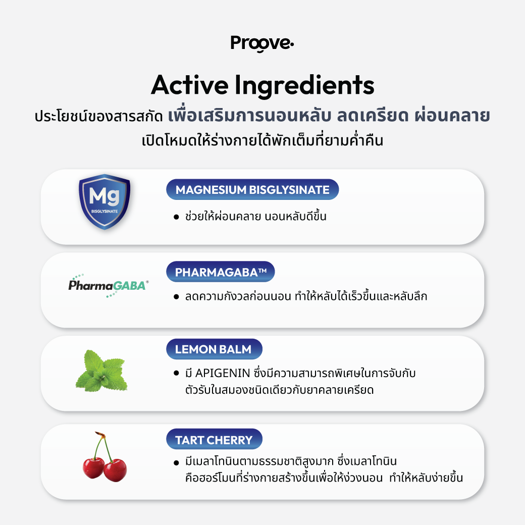 [ฟรีแก้วน้ำ] Proove MagNight+ : แมกไนท์พลัส แมกนีเซียม เพื่อการพักผ่อนเต็มที่ หลับดี มีคุณภาพ
