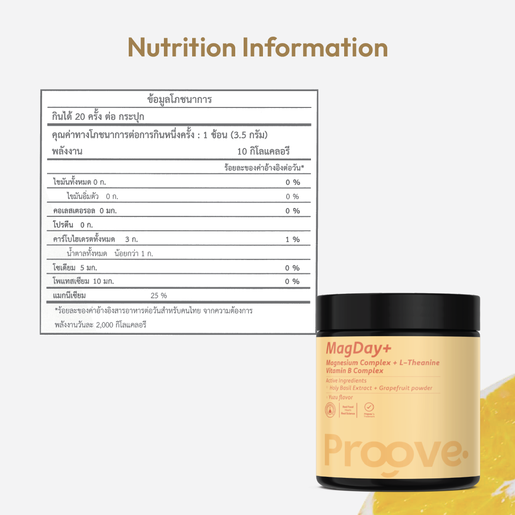 [ฟรีแก้วน้ำ] Proove MagDay+ : แมกเดย์พลัส แมกนีเซียม เพื่อการ BalanceEnergy โฟกัสดี ไม่มีอ่อม