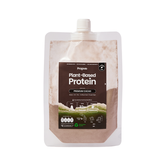 Proove โปรตีนพืช แบบพกพา ช่วยเผาผลาญ อร่อย ดื่มง่าย ลื่นคอ รสพรีเมียมคาเคา Premium Cacao (สูตรไม่มีถั่ว)
